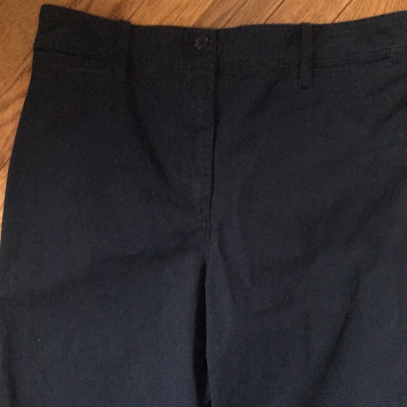 Talbots Wide Leg Chino (Navy) - Picture 2 of 4